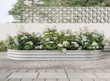 Raised Garden Bed Outdoor, Oval Large Metal Raised Planter Bed for for Plants, Vegetables, and W840102510
