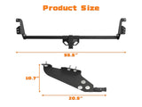 Class 3 Black 2 Inch Receiver Tube Rear Bumper Trailer Tow Hitch Towing Mount Compatible with W3611P453304