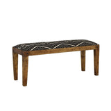 Black and White Upholstered Bench B062P145573