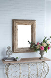 ZNTS 30x2x39" Rectangle Wall Accent Mirror with Distressed Wood Frame W2078P154685