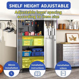71" Metal Garage Storage Cabinet with Wheels - Heavy-Duty Tool Storage Cabinet for Home, Office, T2398P222838