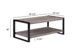 1pc Contemporary Coffee Table with Storage Shelf Rustic Brown Finish Living Room Wooden Furniture B011P244355
