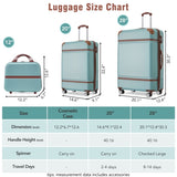 Hardshell Luggage Sets 3 Pieces 20"28" Luggages and Cosmetic Case Spinner Suitcase with TSA Lock N732P171585M