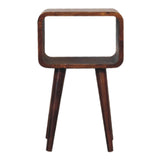 Artisan Furniture Solid Wood Mini Chestnut Curved Open Bedside B182P202422