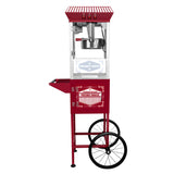 ZNTS Popcorn Machine with Cart, 10 Oz Kettle Makes Up to 40 Cups Per Batch, 800 W Popcorn Maker w/2 T3173P266355