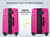 Hardshell Luggage Sets 4 pcs Bag Spinner Suitcase with TSA Lock Lightweight-16"20"24"28" PP310249AAH