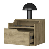 Florence Floating Nightstand with Drawer and Dual-Shelf Display B128P148915