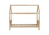 Twin House Bed with Headboard and Footboard, Twin Rubber Wood Bed with House Frame,White OAK W504P225961