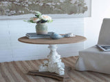 D22.5x27" Antique White Round Side Table, French Country W2078P290098