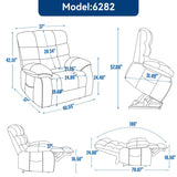 ZNTS Lift Recliner Chair Heat Massage Dual Motor Infinite Position Up to 350 LBS Large Electric Power W1803P206832