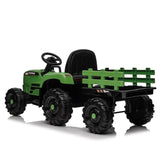 ZNTS Ride on Tractor with Trailer,24V 400W Powered Electric Tractor Toy w/Remote Control,electric car for W1578P194690