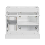 36'' Bathroom without Basin Sink, Solid Wood Frame Bathroom Storage Cabinet, Freestanding GL-N710P184833K
