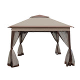 ZNTS Outdoor 11x 11Ft Pop Up Gazebo Canopy With Removable Zipper Netting,2-Tier Soft Top Event 99659199