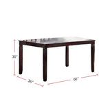 Modern Contemporary 7pc Set Espresso Finish Unique Eyelet Back 6x Side Chairs Cushion Seats B011119001