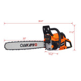 ZNTS Chainsaw gas 22inch ,58cc Gasoline Chain Saw for Trees ,Wood Cutting 2-cycle EPA Compliant W46542539