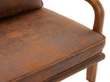 Oak Armrest Oak Upholstered Single Lounge Chair Indoor Lounge Chair Orange 94410146