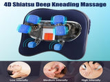 4D Deep Shiatsu Kneading Massager - 6 Nodes, 2 Heating Levels, 3 Intensities - Cordless with Auto 81604691