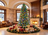 9 FT Pencil Artificial Christmas Tree Pre-Lit 550 LED Lights, 9 Lighting Modes 2 Colors, PE PVC 48121167