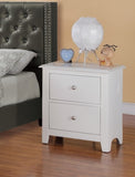 ZNTS Bedroom Bed Side Table 1x Nightstand White Color Wooden 2 Drawers Table Nightstands B011133627