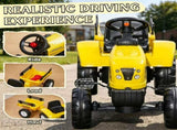 Yellow Kids Pedal Go Kart Tractor Ride on Toy with Shovel & Rake for Outdoor Construction Play 33721037