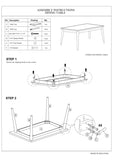 ZNTS Natural Wood Grain Color Dining Table Rectangle Dining Table 1pc Table Only Solid Rubber wood Dining B011P193978