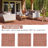 Plastic Interlocking Deck Tiles, 11.8"x11.8", Patio Flooring Outdoor Waterproof All W2882P204558