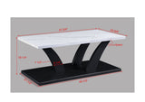 Modern White Black 3-Piece Cocktail Set Faux Marble Table Top Table and Two Matching End Tables B011P244310