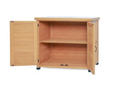 Potting Bench with Storage Cabinet and Metal Table Top for Outdoor Patio,Outdoor Work Station Table 30872613