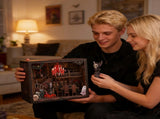 3d wooden puzzle for adults Dark Family book nook with lights model kit dollhouse DIY miniature 64462605