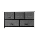 2-Tier Wide Closet Dresser, Nursery Dresser Tower with 5 Easy Pull Fabric Drawers and Metal Frame, 23359523