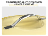 5QT Round Enameled Cast Iron Pot with Stainless Steel Handle Yellow Ombr 08213454