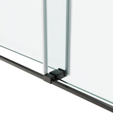 54*76" Frameless Double Sliding Shower Door, Double Shower Door, 3/8 SGCC Tempered Glass, 24195626
