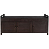 Storage Bench with 3 Shutter-shaped Doors, Shoe Bench with Removable Cushion and Hidden Storage 58461995