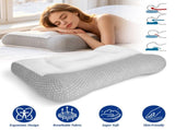 Breathable Mesh Ergonomic Sleep Pillow, DualSided High & Low Zoned Support with Ear Slot, 52311237