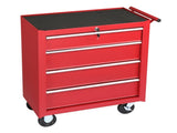 Steel maintenance tool cart single base cabinet 4 drawers 330lb red 52812447