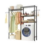 ZNTS The Washer and Dryer Storage Shelf,Wire Garment Rack Heavy Duty Clothes Rack,Laundry Room Drying 59624800