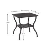 Modern Style 3-Piece Coffee Table Set Rectangle Coffee Table with 2 Square End Side Table Retro W2167142630