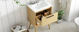 24" Bathroom Vanity with Sink Combo, Multi-functional Bathroom Cabinet with Drawer, MDF Board, N725P176330N