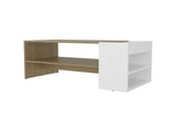 Galatia Coffee Table, 1 Shelf, Natural Oak / White B097P474259
