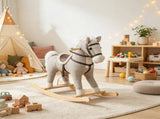 Back and Forth Rocking Horse with Sound Effects, Ride On Horse Toy for 12-36 Months Toddlers, Gray 96552428