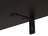 5-layer wall-mounted household steel-wood shelf, density board, iron frame, 61*30.5*182.88cm, black 64446382