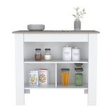 Cortes Kitchen Island 2-Tier Shelf 40" Width and large Work Top B070P234333