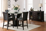 Modern Contemporary Counter Height Chairs Set of 2 Dark Brown Faux Leather Upholstered Espresso B011P321035