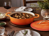 Stainless Steel Handle 5QT Round Enameled Pot Orange Gradient 80490768