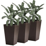 3 PCS Indoor Planters with Drainage Hole Brown 25926186