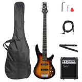 ZNTS GIB 5 String Full Size Electric Bass Guitar SS Pickups and Amp Kit for 57898654