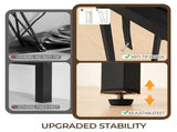 31.5" Console Table with US Standard Power Outlet, Melamine MDF Tabletop & Black Metal Frame, Black 53116651