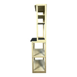 23.62" White and Black color Bakers Rack for Kitchen with Storage, Coffee Bar, 5-Tier Kitchen W1412P230430