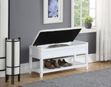 ZNTS Rouen Seating Bench with Shoe Storage, White T2574P164221