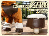 Kids Riding Pony Ride on Horse Toy for Outdoor Activity, Wheels & Neighing Sounds 3-5 Years 65942750